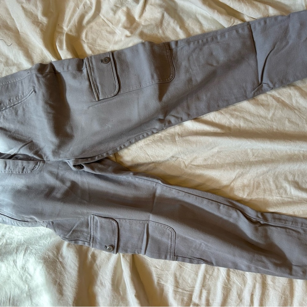 Wilfred Cargo Gray Pants with Soft Textured Fabric